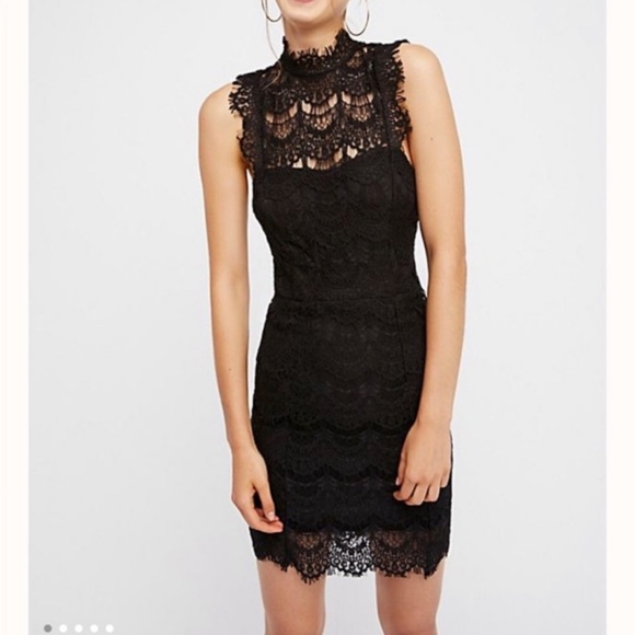Free People Daydream Lace Open Back Mini Dress - Picture 3 of 15
